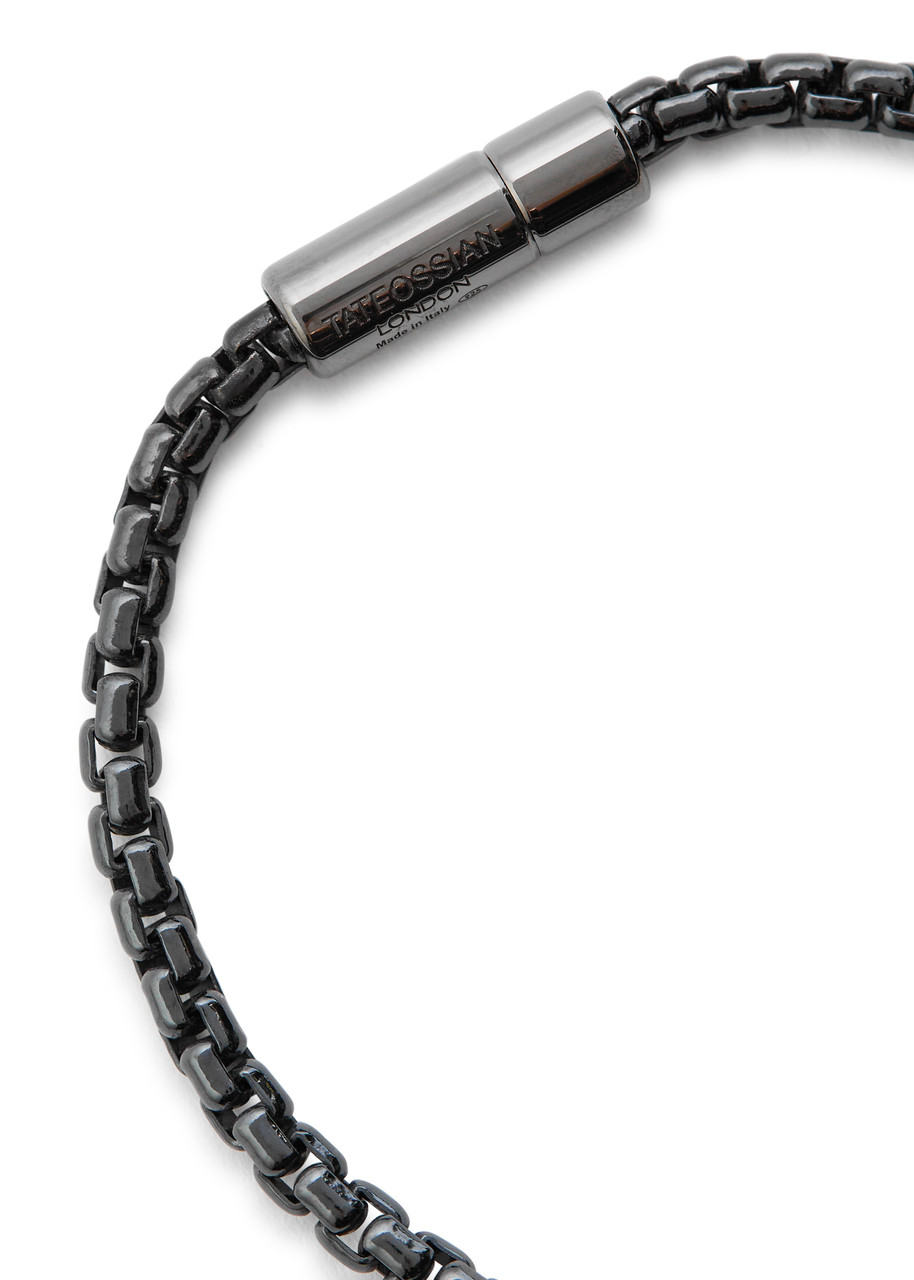  Tateossian Ruthenium-plated Box Chain Bracelet - Grey - M 
