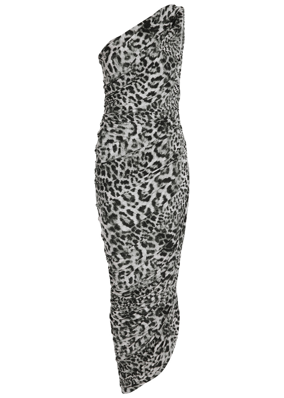 Norma Kamali Diana Leopard-print Stretch-jersey Maxi Dress - XS (UK6 / XS)