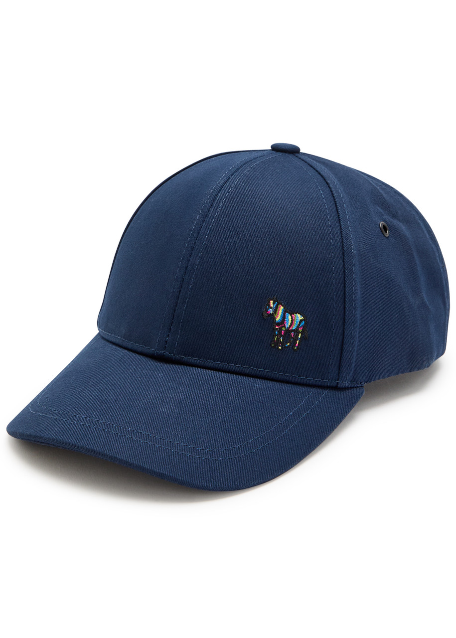  Paul Smith Zebra-embroidered Cotton Cap - Blue - One Size 
