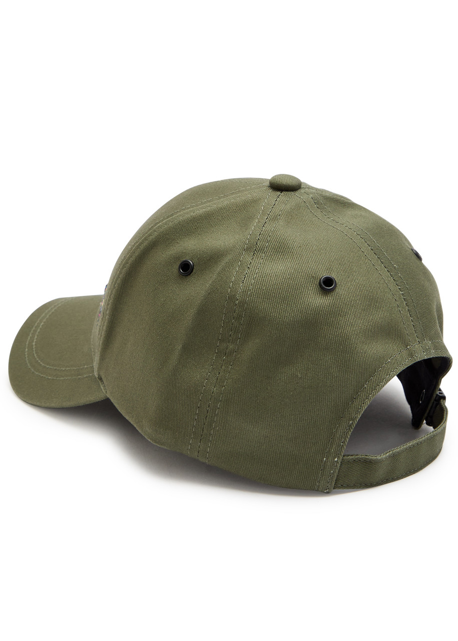  Paul Smith Zebra-embroidered Cotton Cap - Green - One Size 