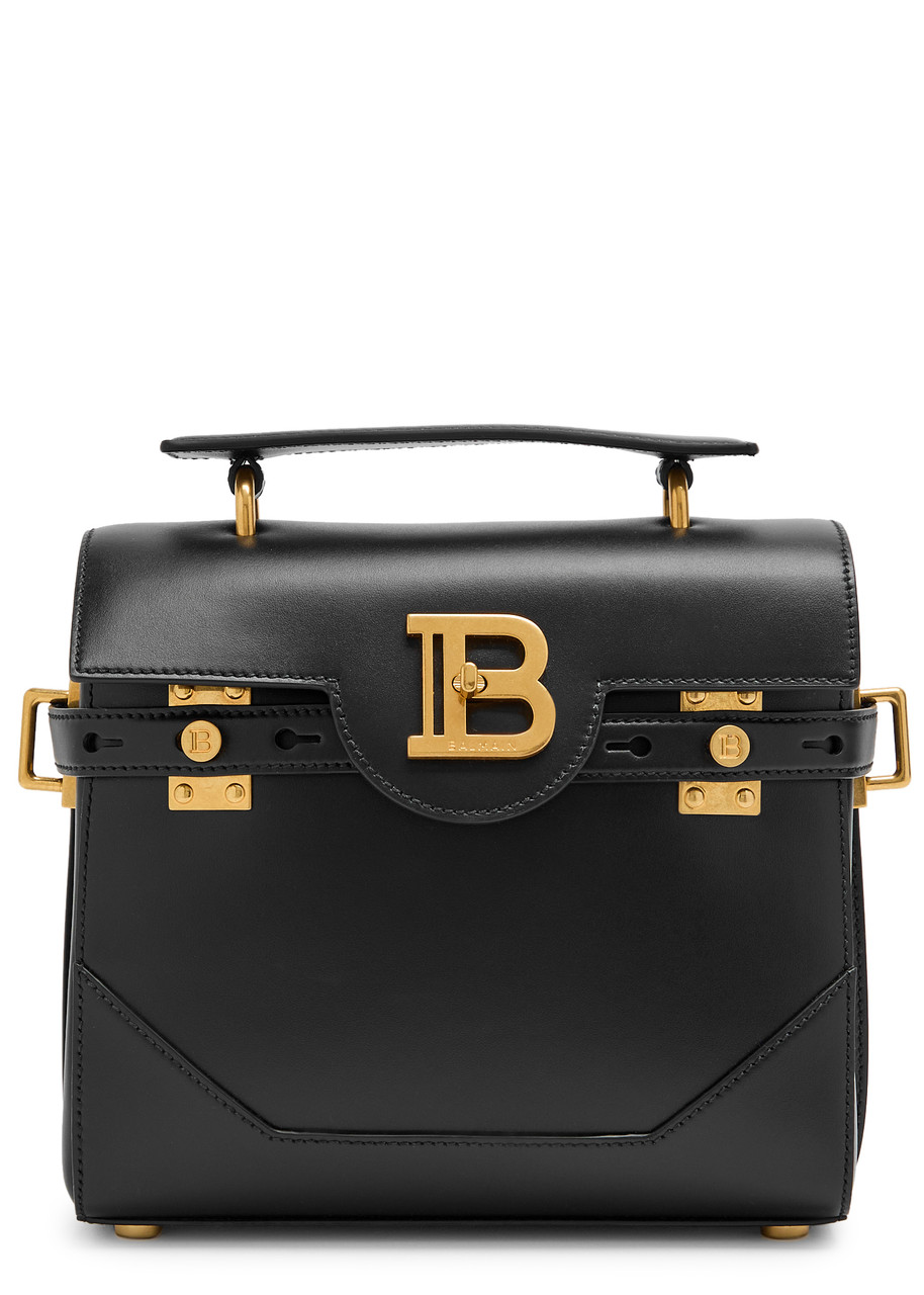 Balmain B-buzz 23 Leather top Handle bag - Black - One Size