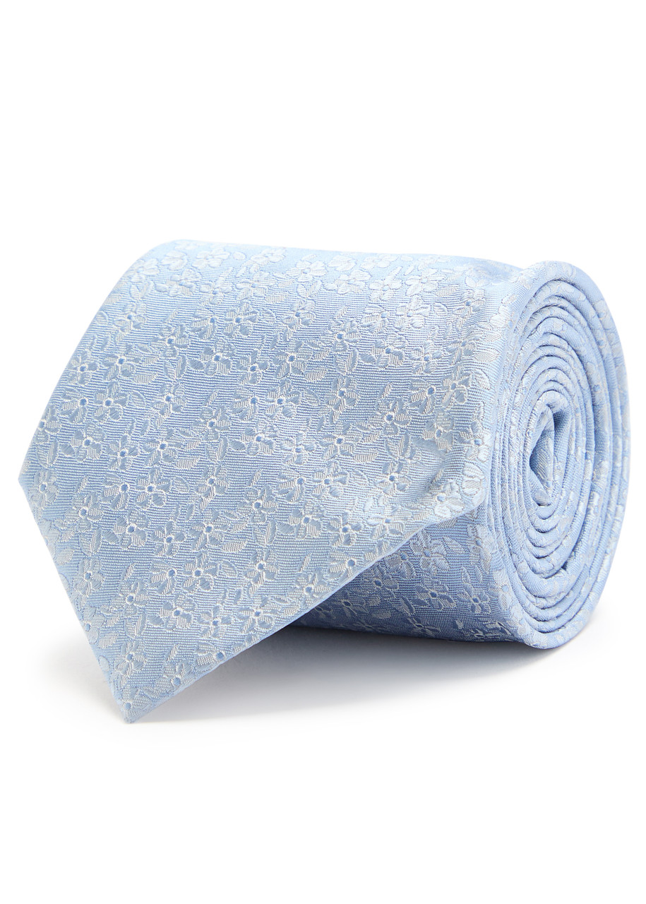Paul Smith Floral-jacquard Silk tie - Blue - One Size