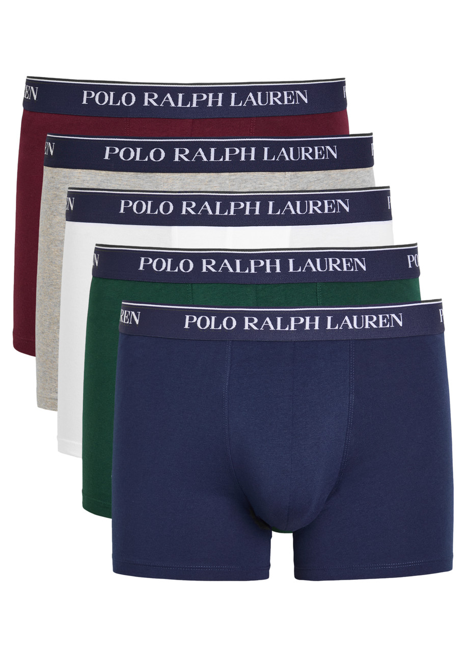 Polo Ralph Lauren Logo-jacquard Stretch-cotton Trunks - set of Five - Multicoloured - Xxl