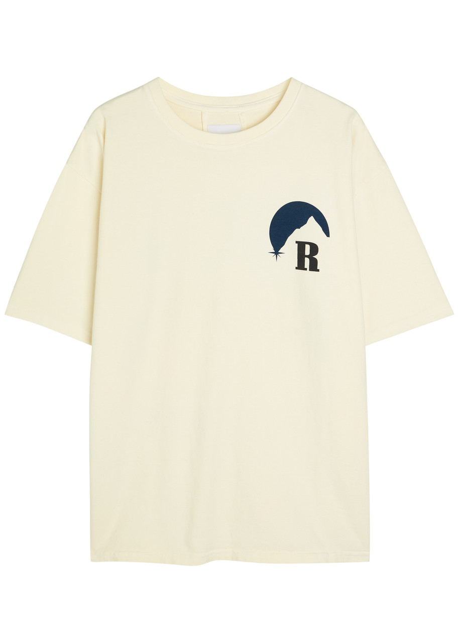 Rhude Moonlight Printed Cotton T-shirt - Off White - L