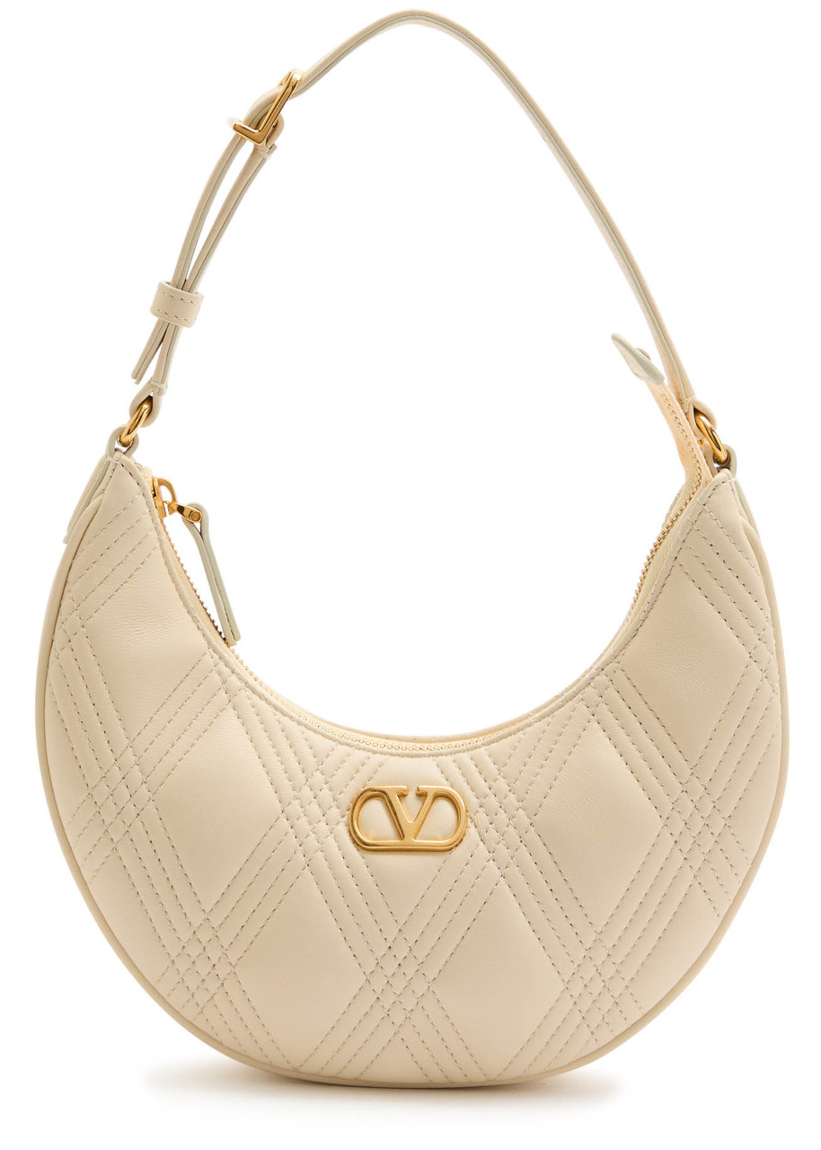 Valentino Garavani Hobo Quiltie 67 Mini Leather top Handle bag - Ivory - One Size