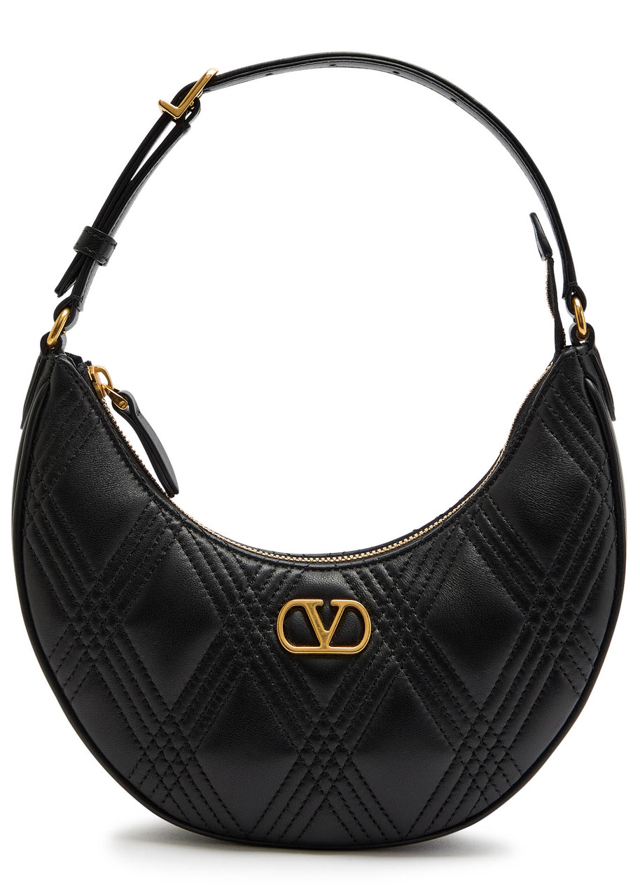 Valentino Garavani Hobo Quiltie 67 Mini Leather top Handle bag - Black - One Size