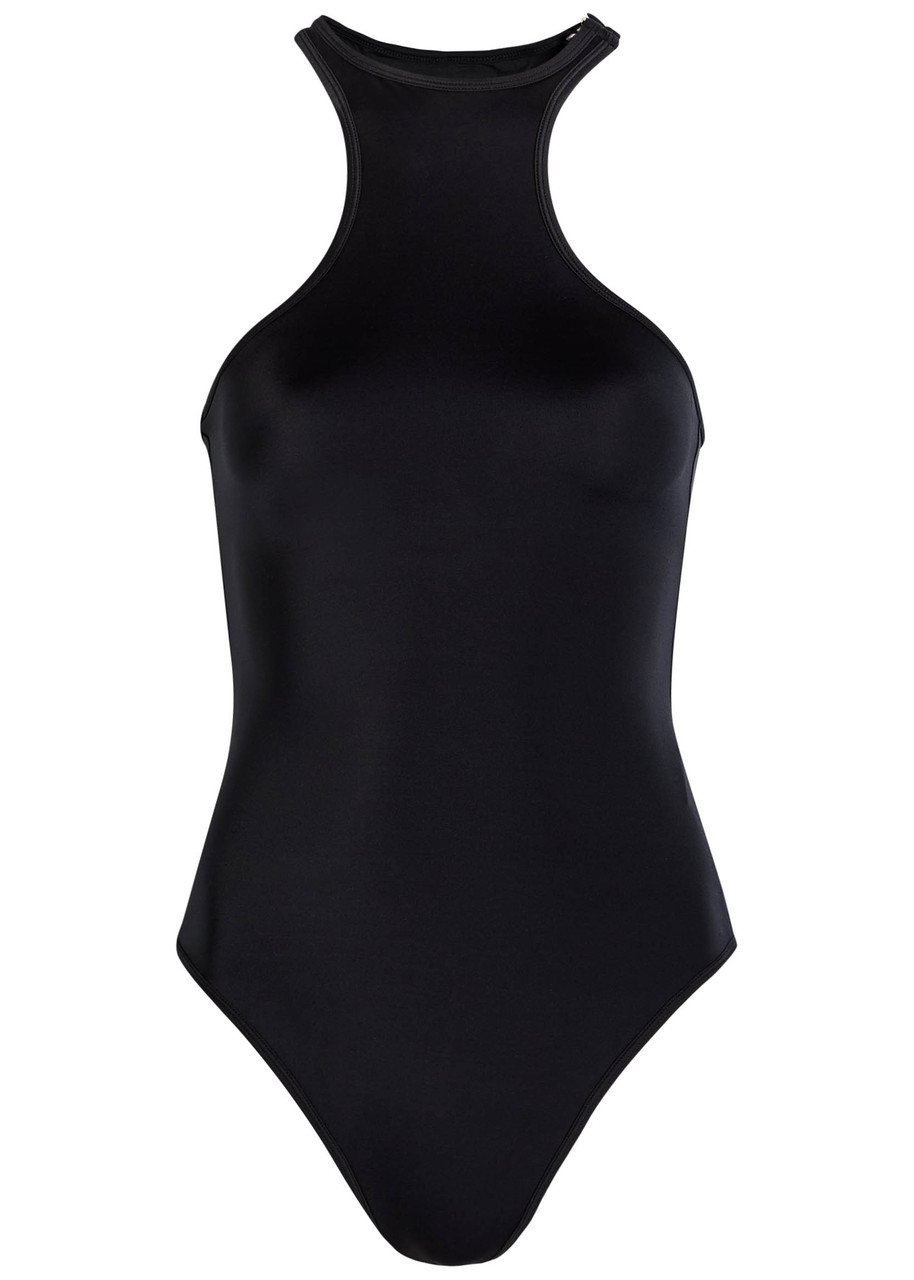 The Attico Racer-neck Swimsuit - Black - L (UK14 / L)