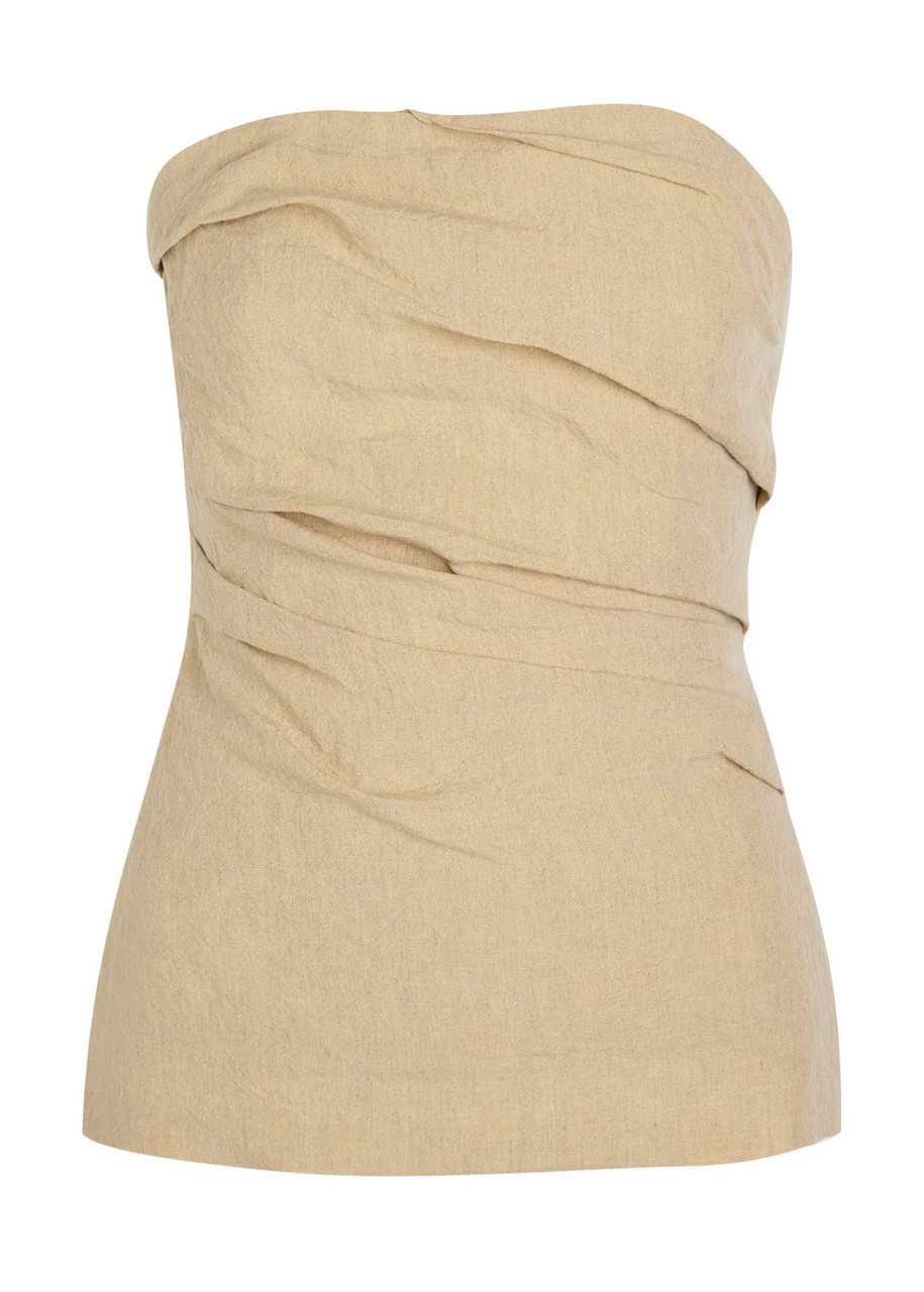 Tove Izel Strapless Linen top - Stone - 42 (UK14 / L)