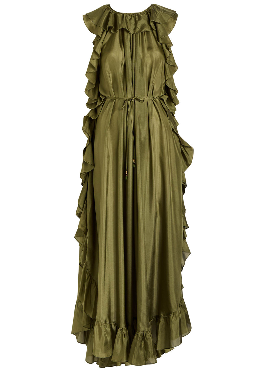 Zimmermann Cascadian Ruffled Silk Maxi Dress