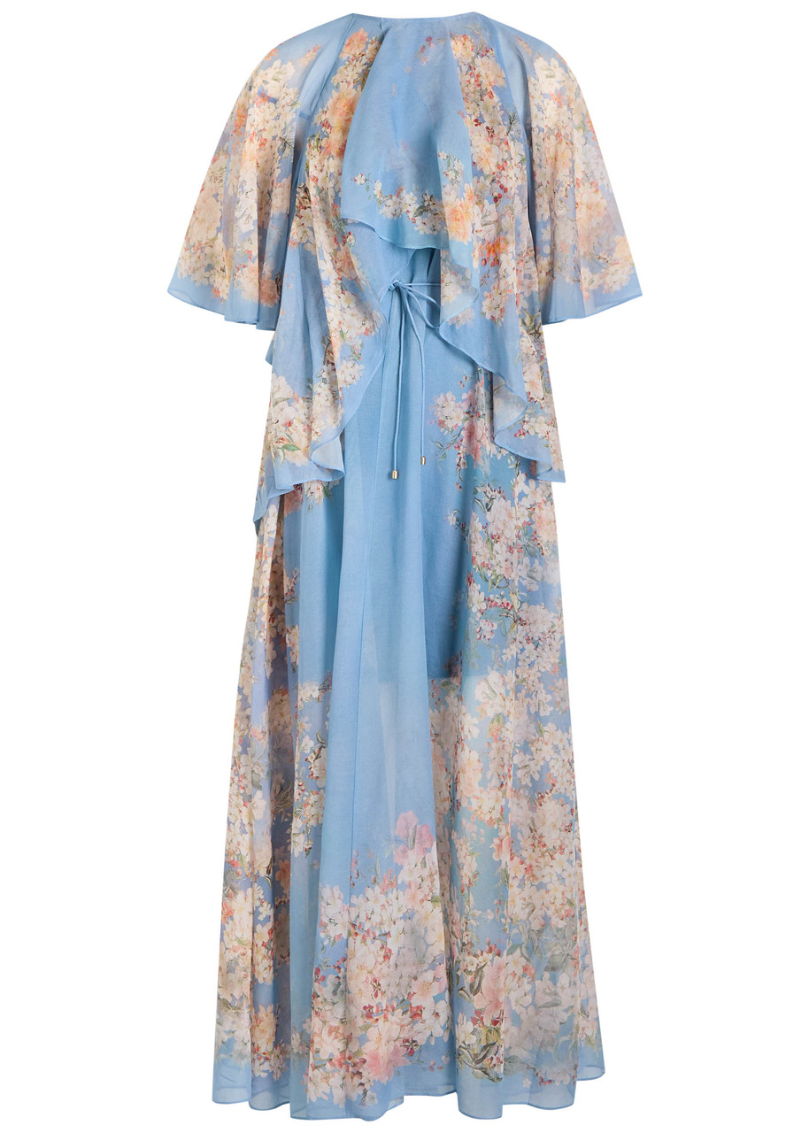 Zimmermann Cascadian Floral-print Chiffon Maxi Dress - Multi Floral - 2 (UK 12 / M)