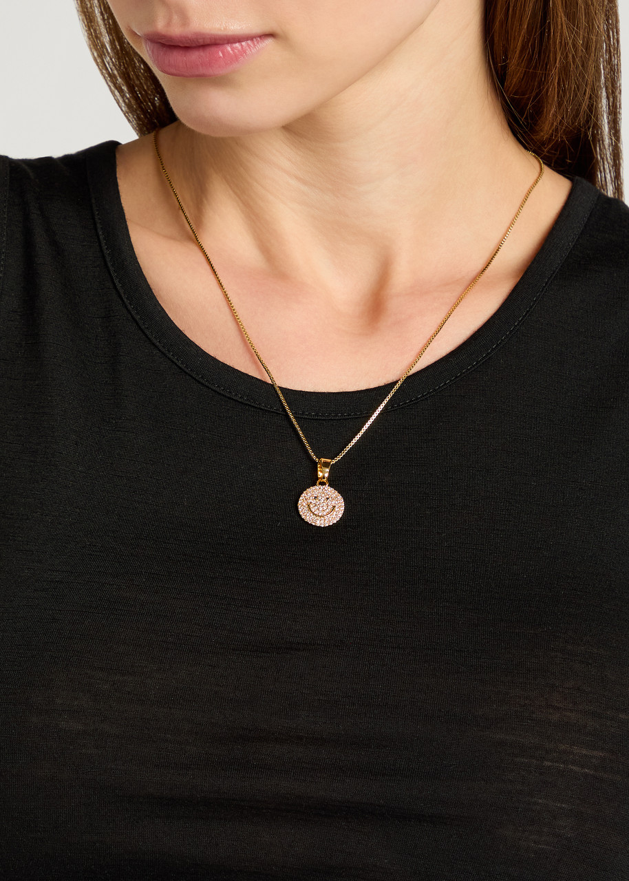 Crystal Haze Ms. Vaxxine 18kt Gold-plated Pendant In Gold