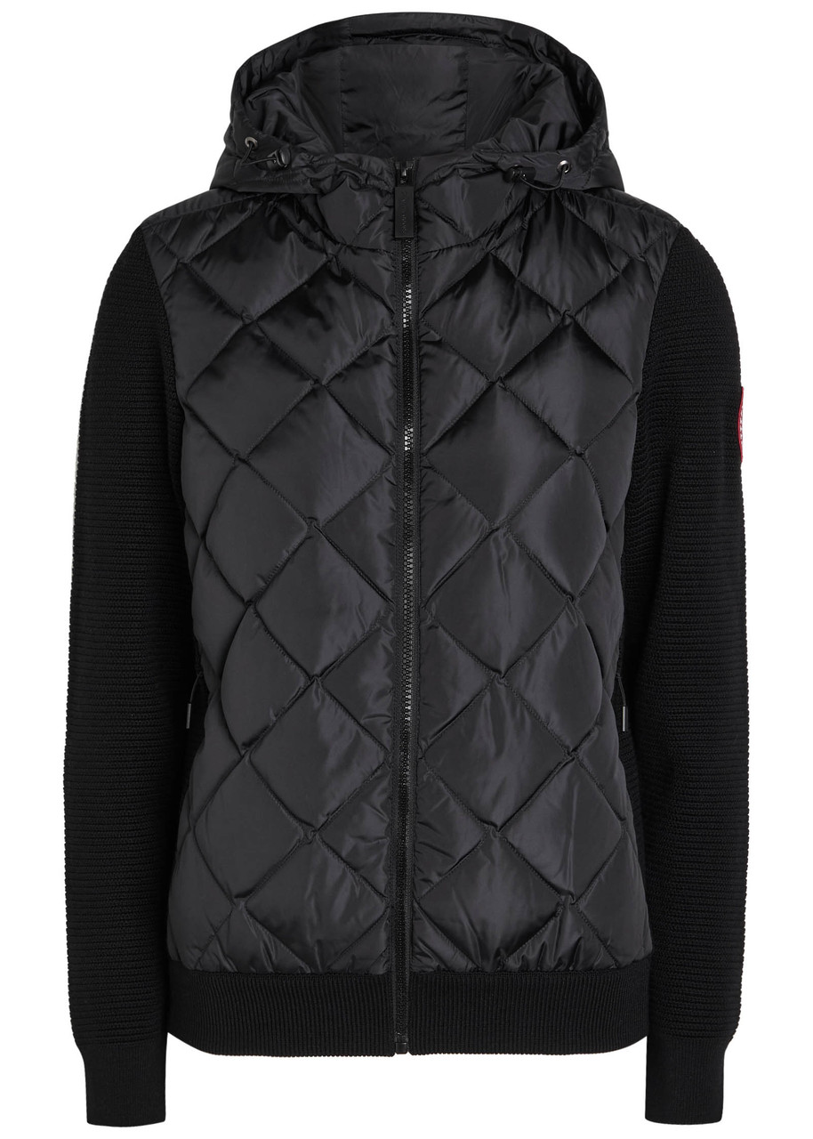 Canada Goose Hybridge Quilted Shell And Wool Jacket In Black