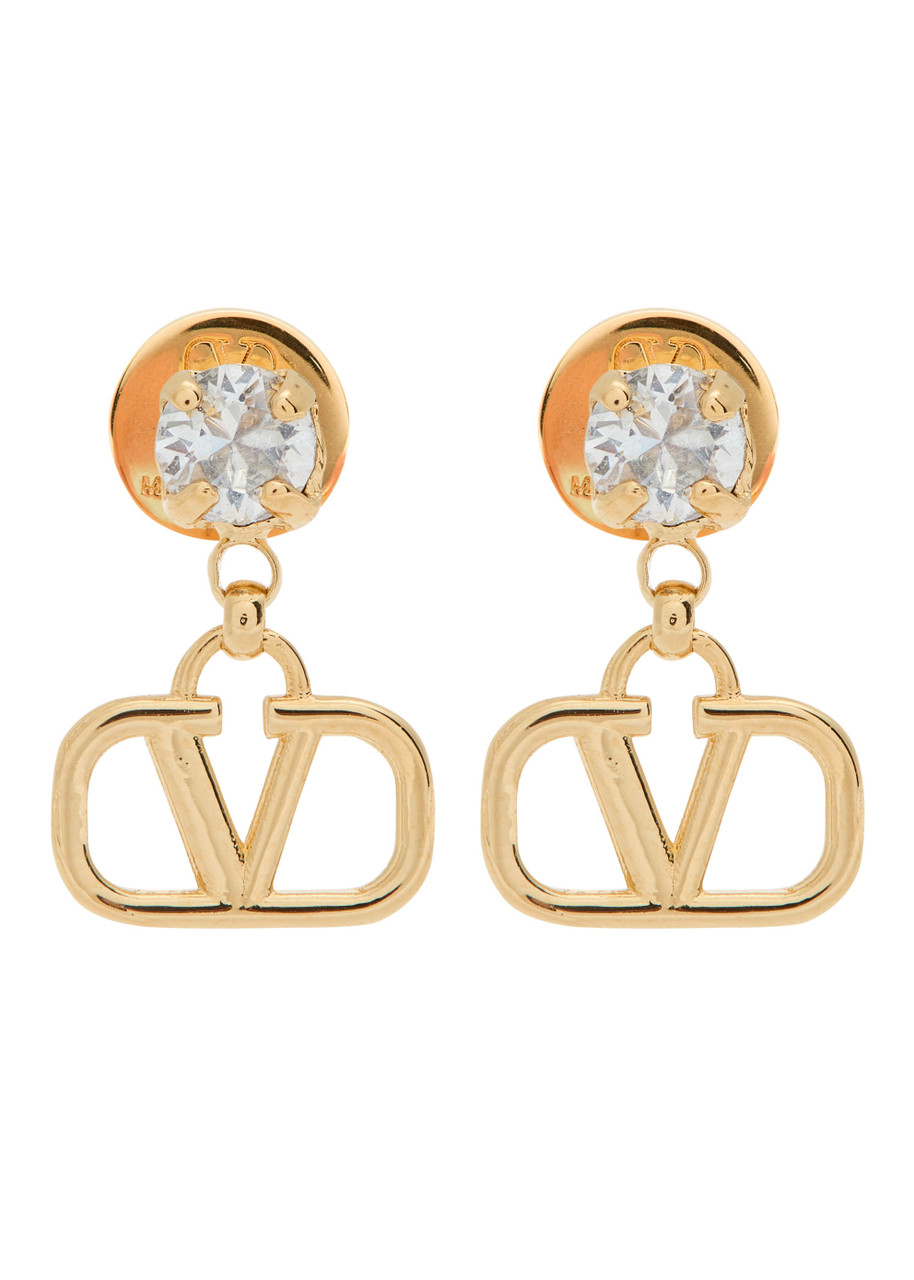 Valentino Garavani Vlogo Drop Earrings - Gold - One Size