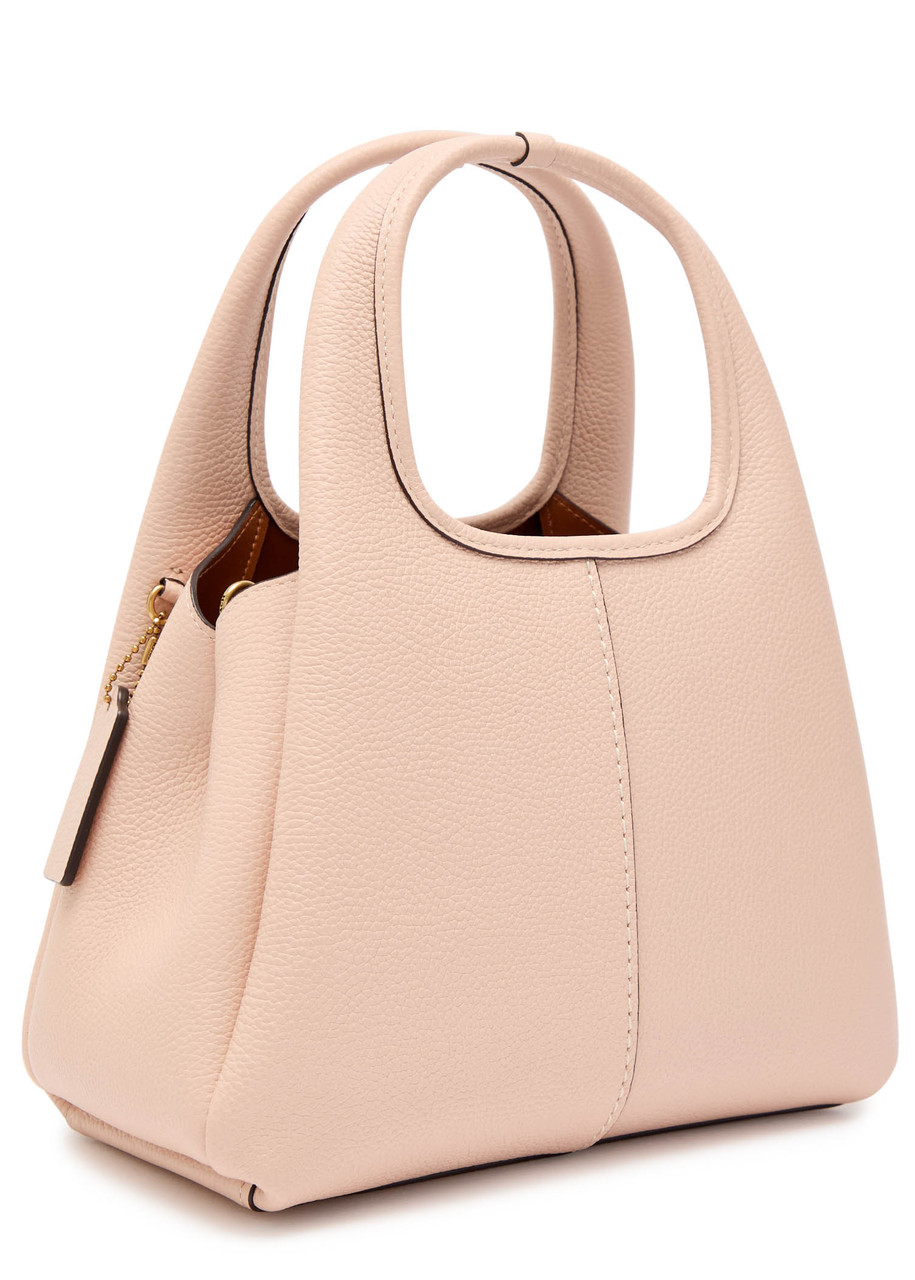 Coach Lana 23 Pebbled Leather Top Handle Bag In White