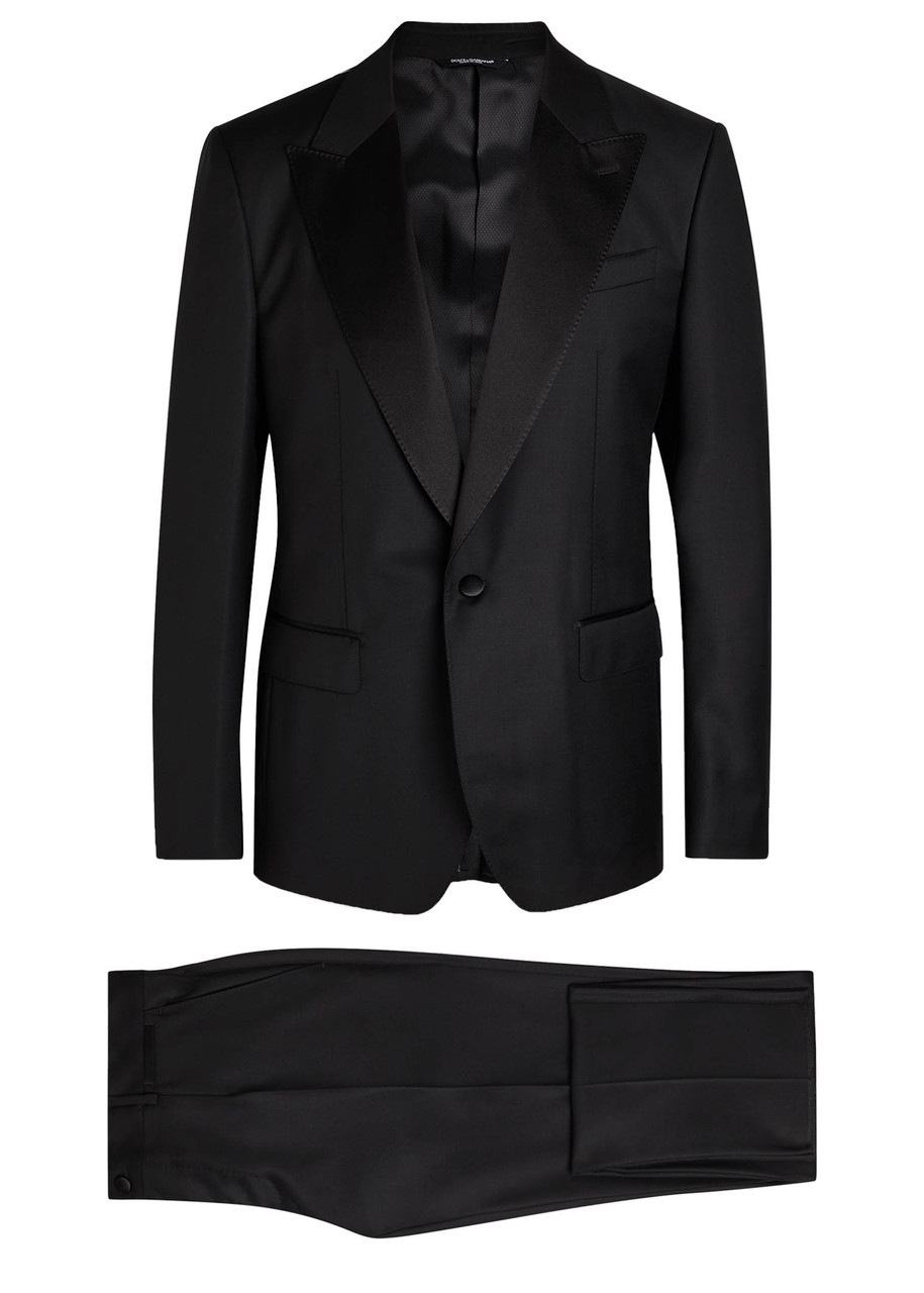 Dolce & Gabbana Black Three-piece Suit In Black
