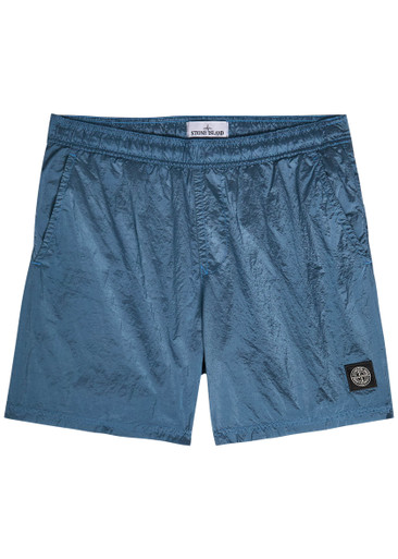 STONE  NYLON SWIM SHORTS 美品 Stone Island Turquoise Econyl Nylon Swim Shorts | Common Cultured