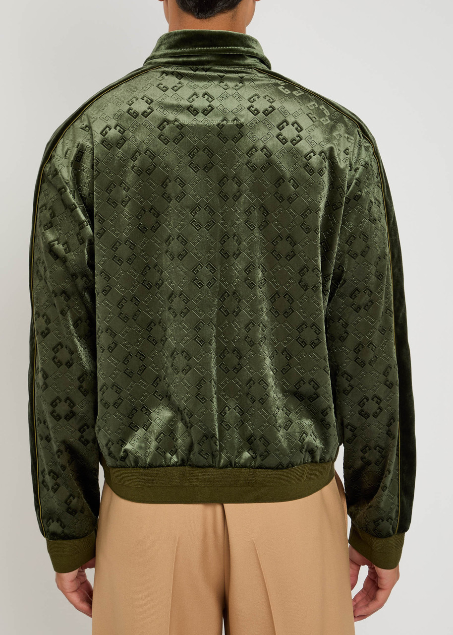 Givenchy Monogram-jacquard Velvet Jacket - Green - S 