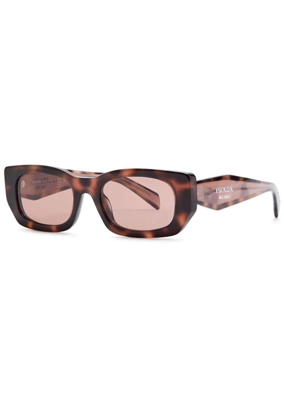 Prada Rectangle-frame Sunglasses - Brown - One Size