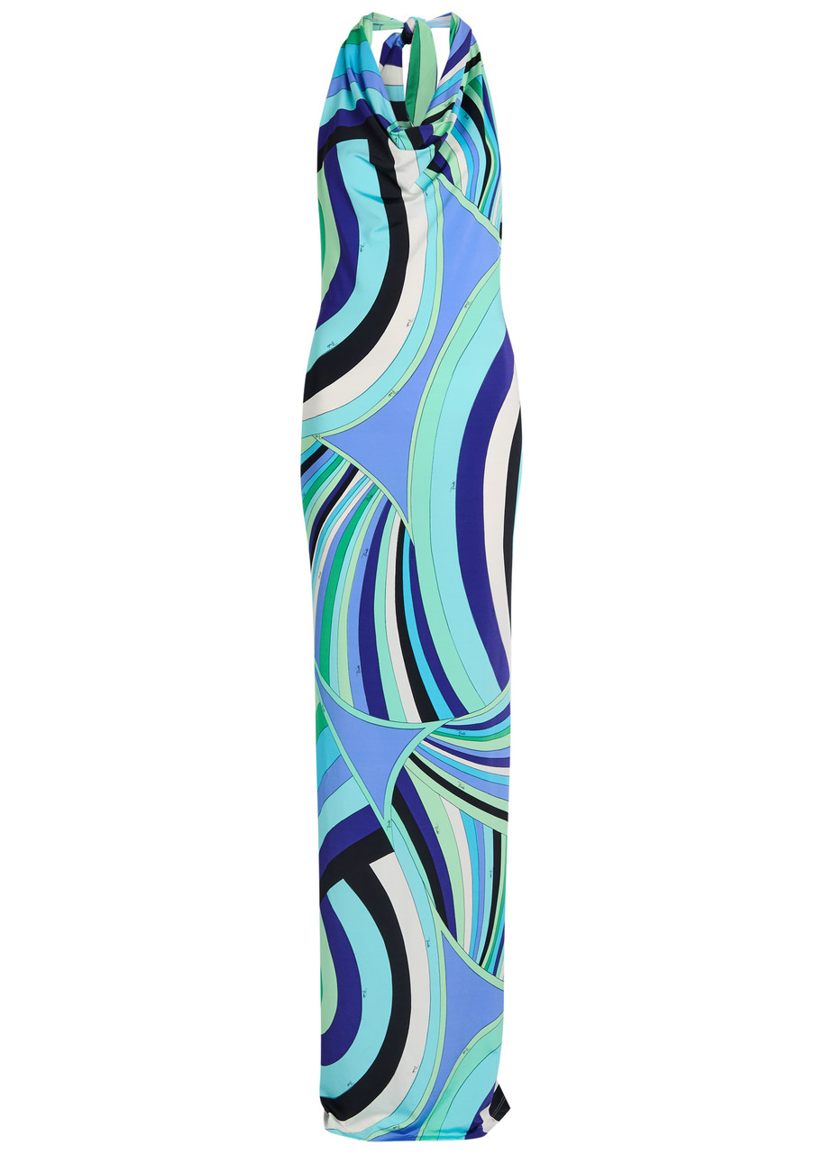 Pucci Iride Printed Satin-jersey Maxi Dress - Multi Print - 40 (UK8 / S)