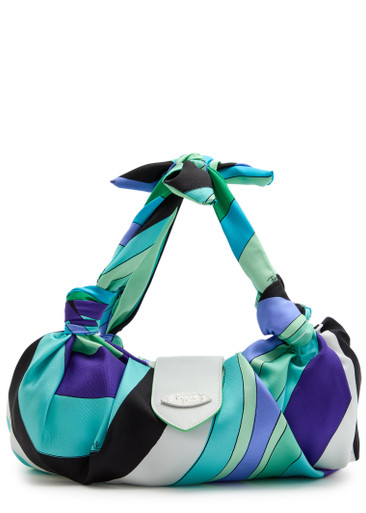 PUCCI: Emilio printed silk-twill shoulder bag