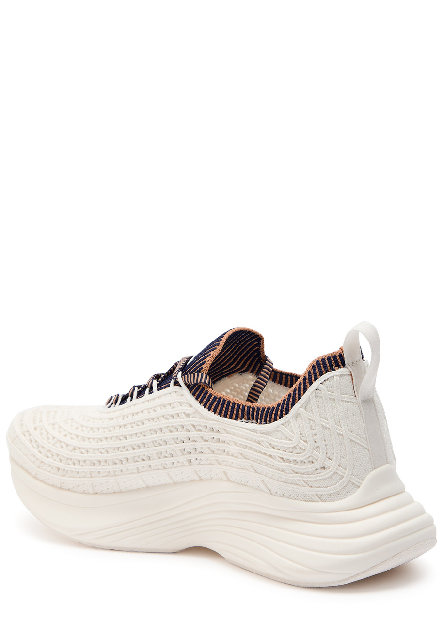 Apl Athletic Propulsion Labs Athletic Propulsion Labs Techloom Zipline Knitted Sneakers In Beige