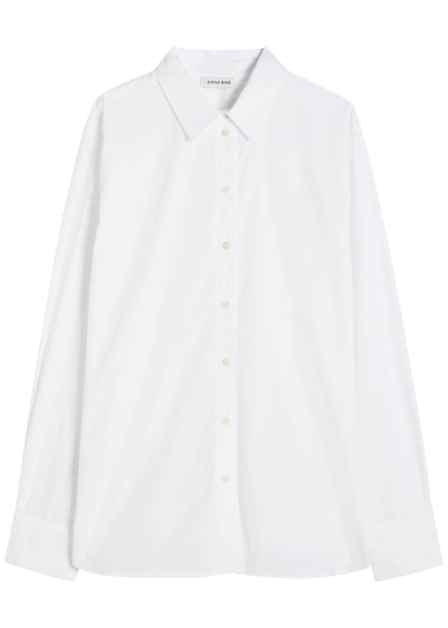 Anine Bing Essie Cotton-poplin Shirt - White - L (UK14 / L)