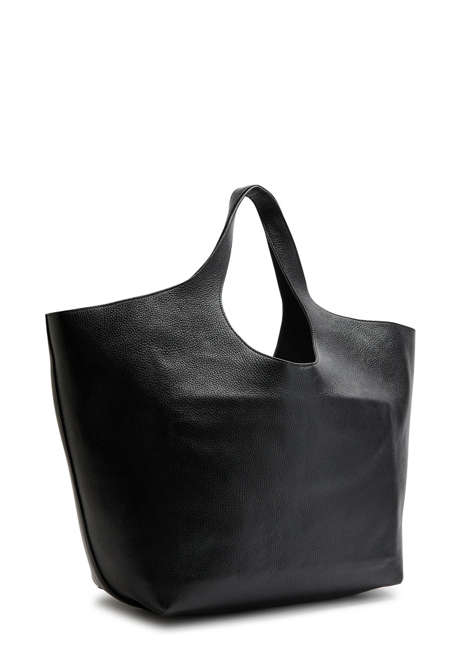 Anine Bing Lili Logo-embossed Leather Tote In Black
