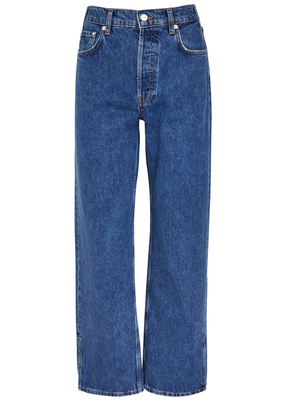 Anine Bing Hugh Jean In Medium Indigo In Blue