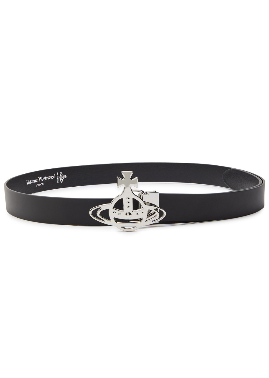 Vivienne Westwood Orb Leather Belt - Black - One Size