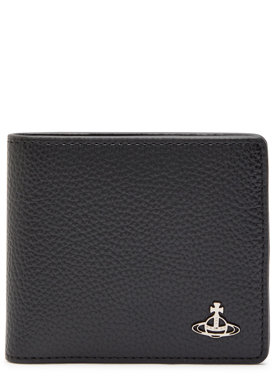 Vivienne Westwood Orb Pebbled Leather Wallet - Black - One Size