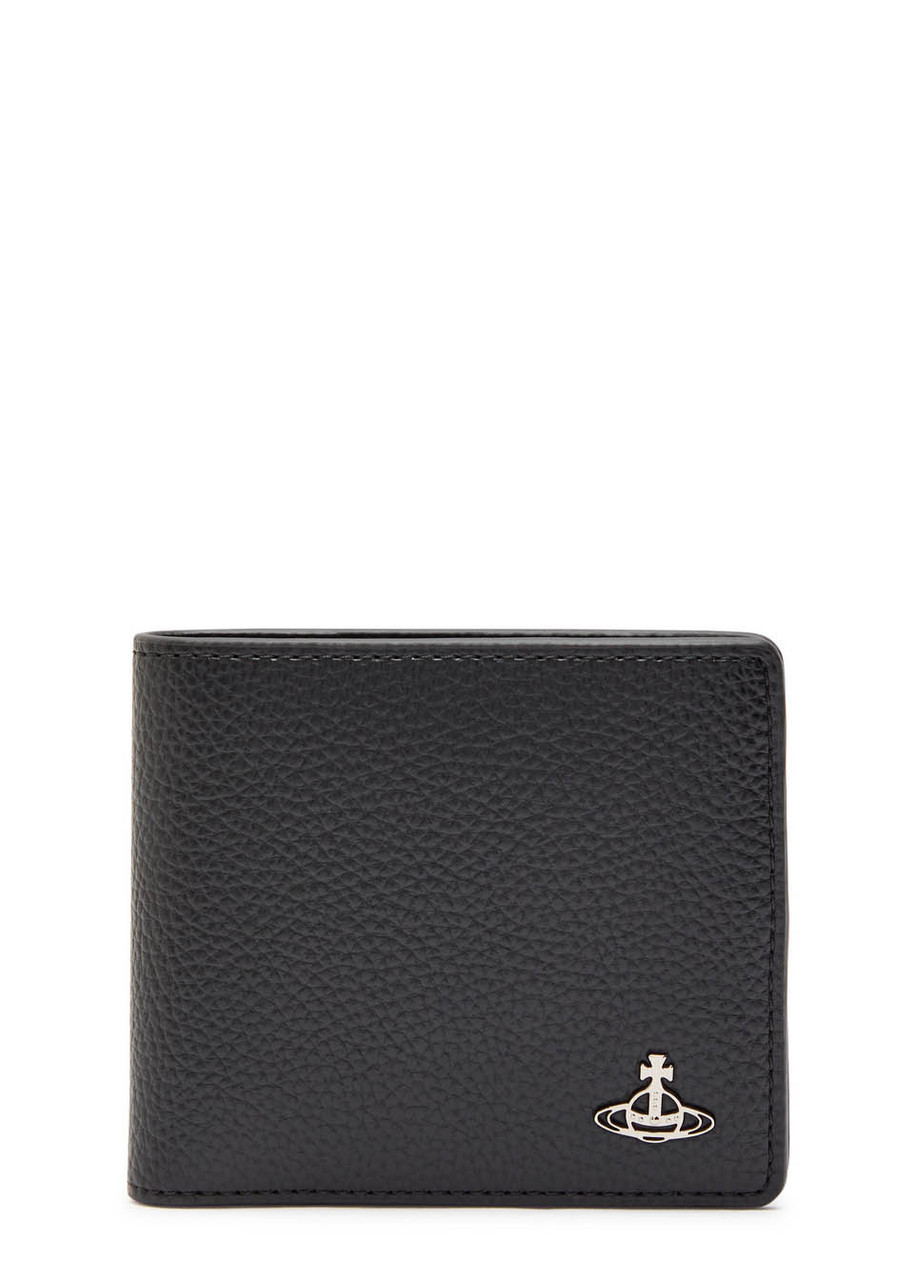 Vivienne Westwood Orb Pebbled Leather Wallet - Black - One Size