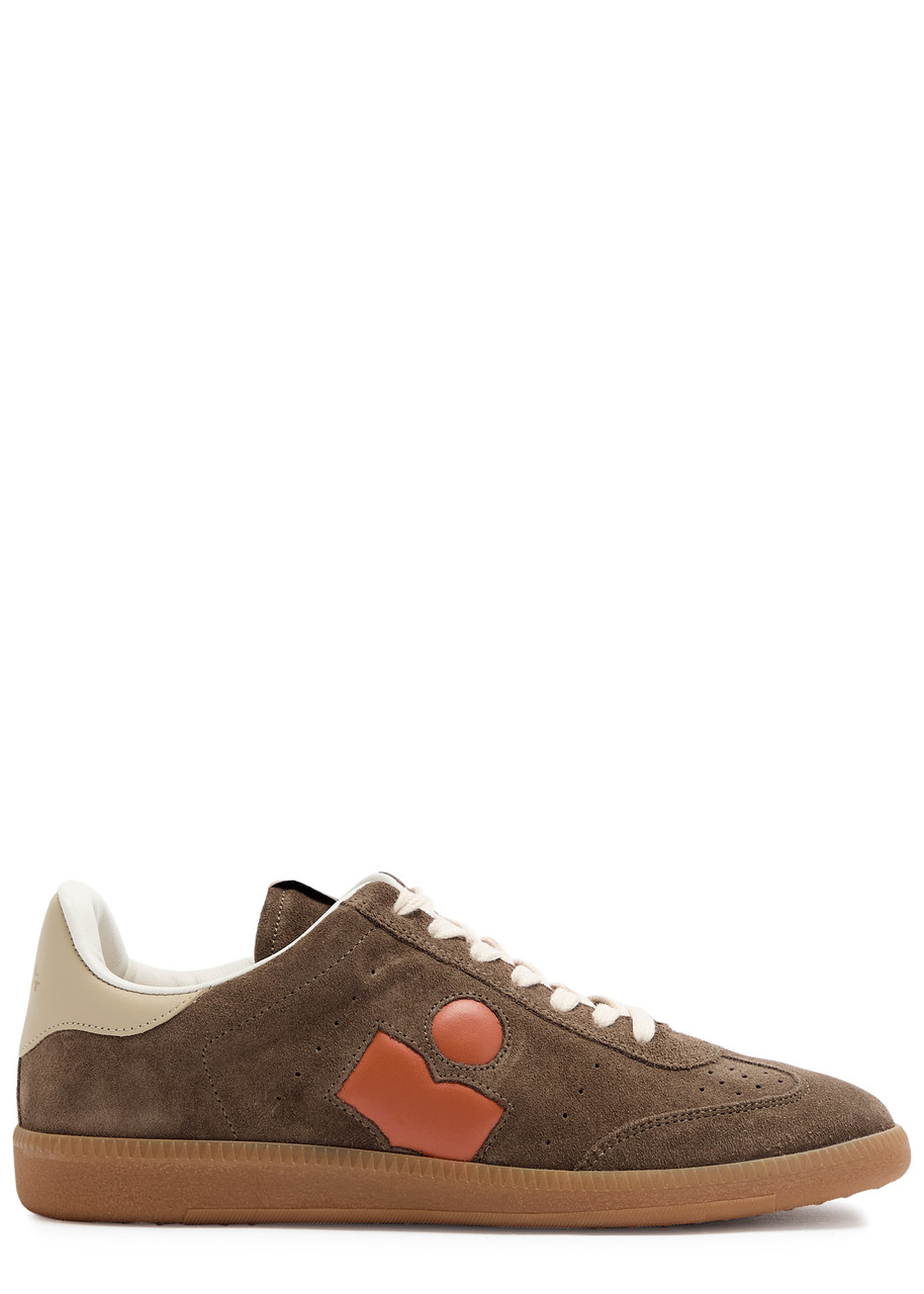 Isabel Marant Étoile Bryce Suede Leather-panel Sneakers In Brown