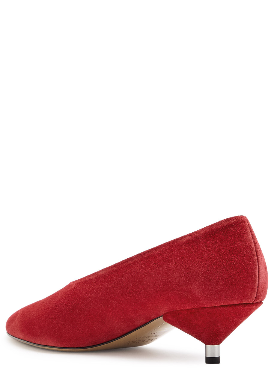 Isabel Marant Étoile Ebisa Suede Pumps In Red