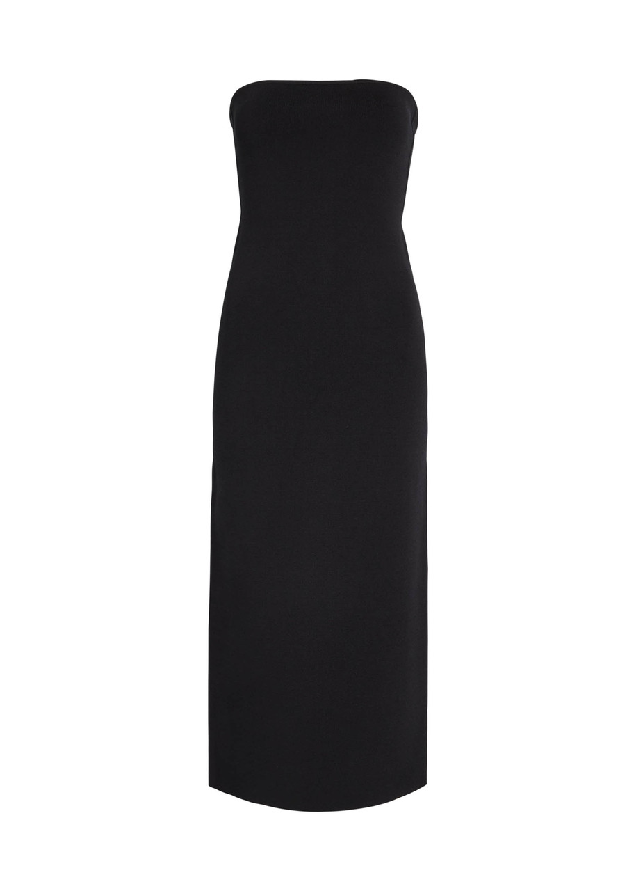 Anine Bing Rosa Strapless Stretch-knit Midi Dress In Black