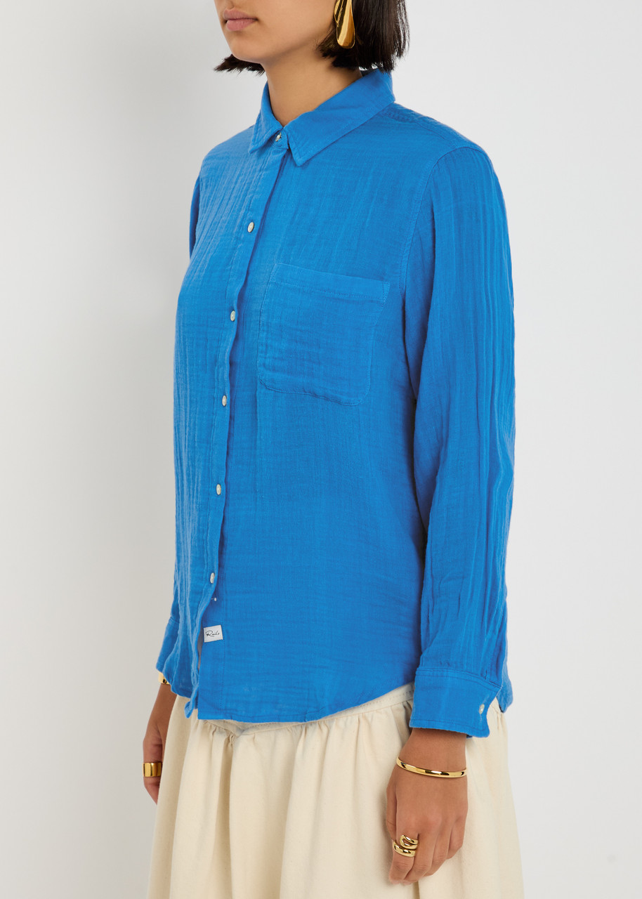 Rails Ellis Gauze Shirt In Blue
