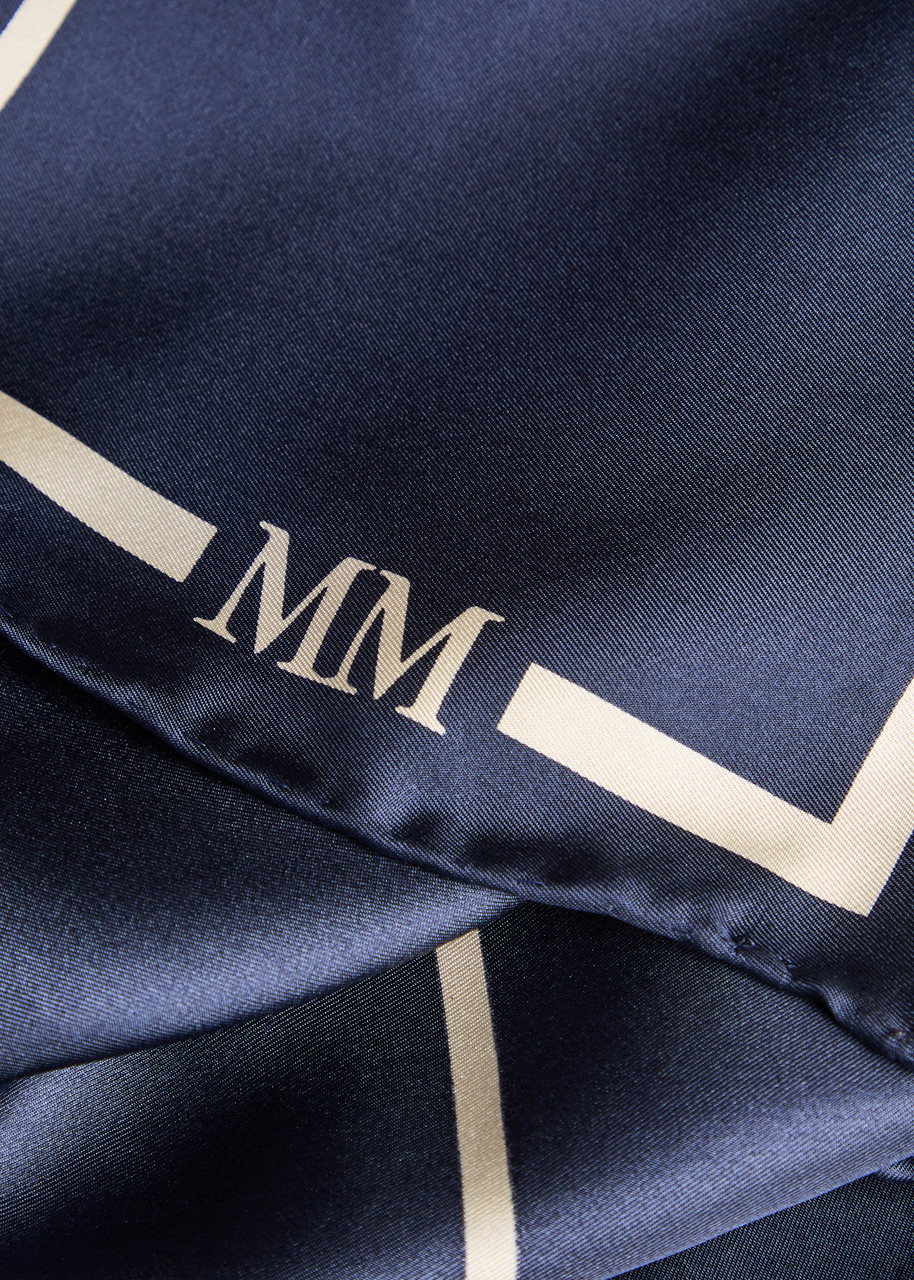  Mm Faust Printed Silk Scarf - Blue - One Size 