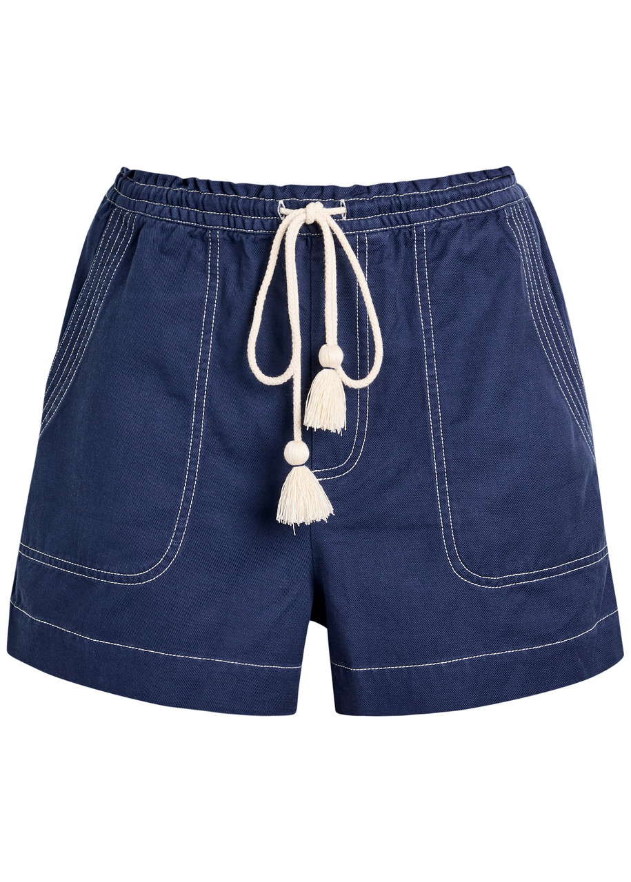 Rails Astra Cotton-blend Shorts In Blue