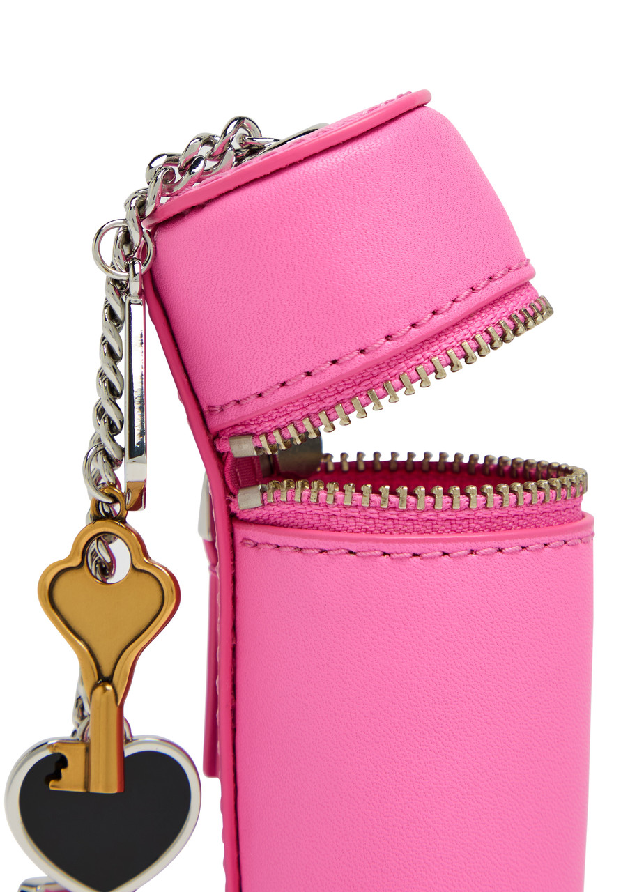 Marc Jacobs The Lipstick Case Leather Bag Charm In Pink
