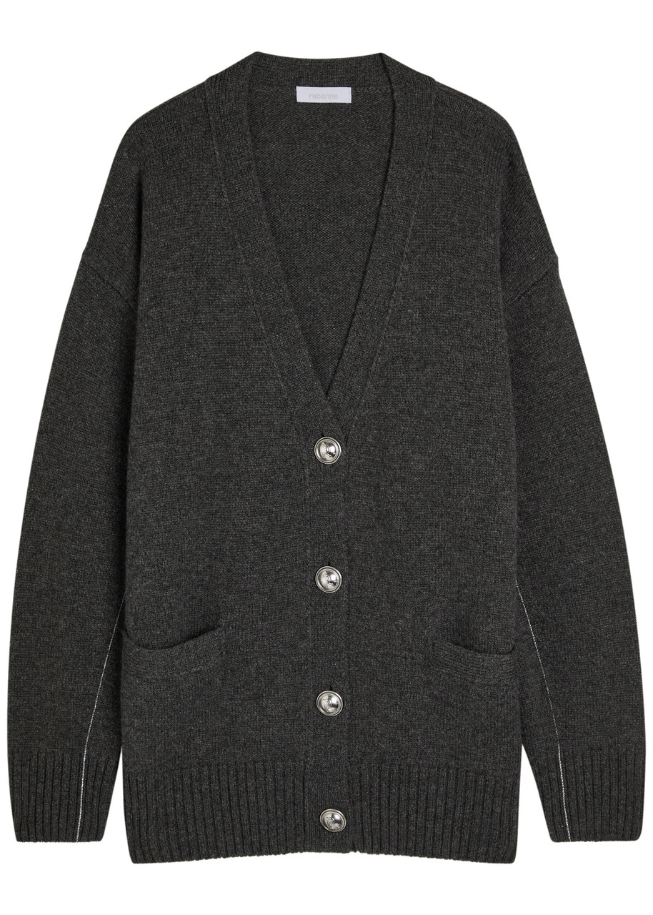 Rabanne Wool-cashmere Cardigan - Grey - M (UK12 / M)