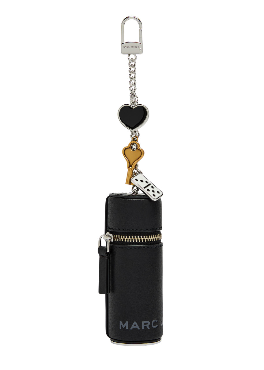 Marc Jacobs The Lipstick Case Leather Bag Charm In Black