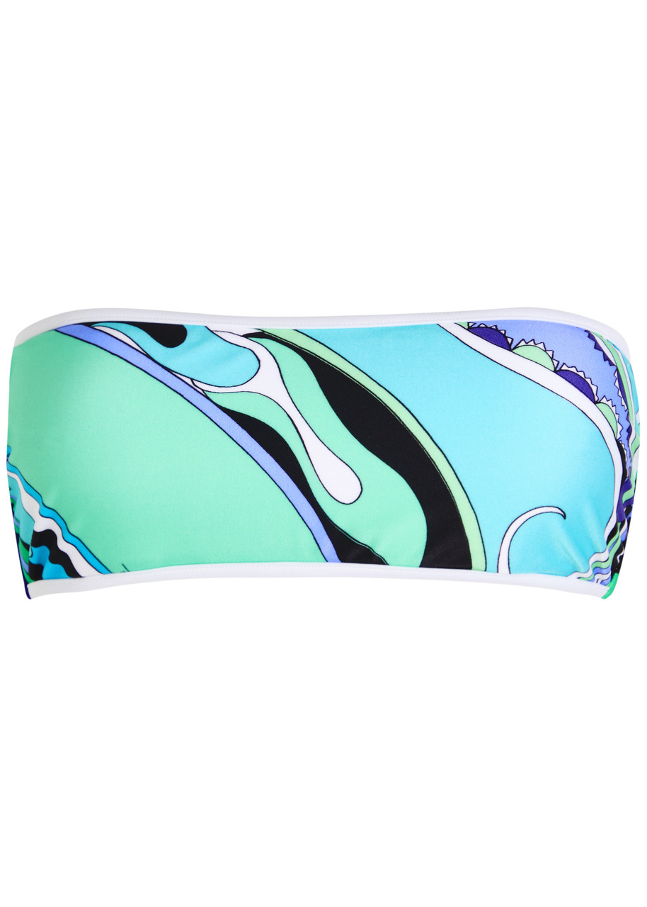 Pucci Printed Strapless Bikini top - Multi Print - M (UK12 / M)