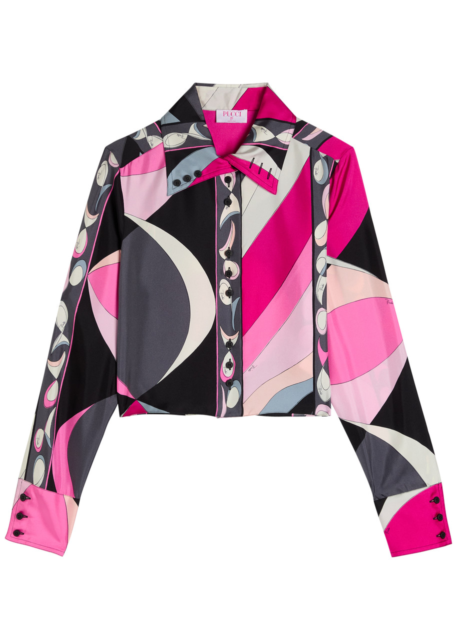 Pucci Pesci Printed Silk-twill Shirt - Multi Print - 42 (UK10 / S)