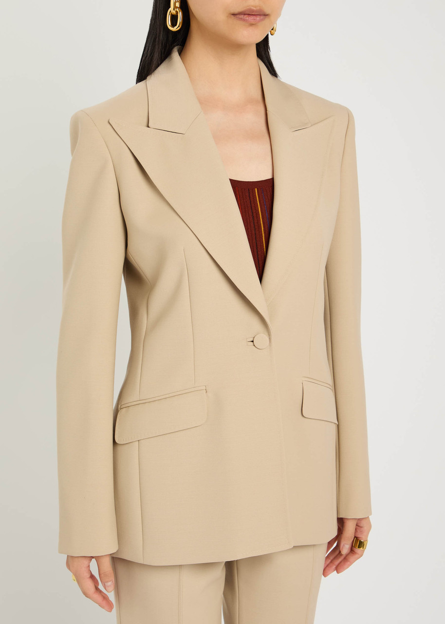 Gabriela Hearst Single-breasted Peaked-lapels Blazer In Multi