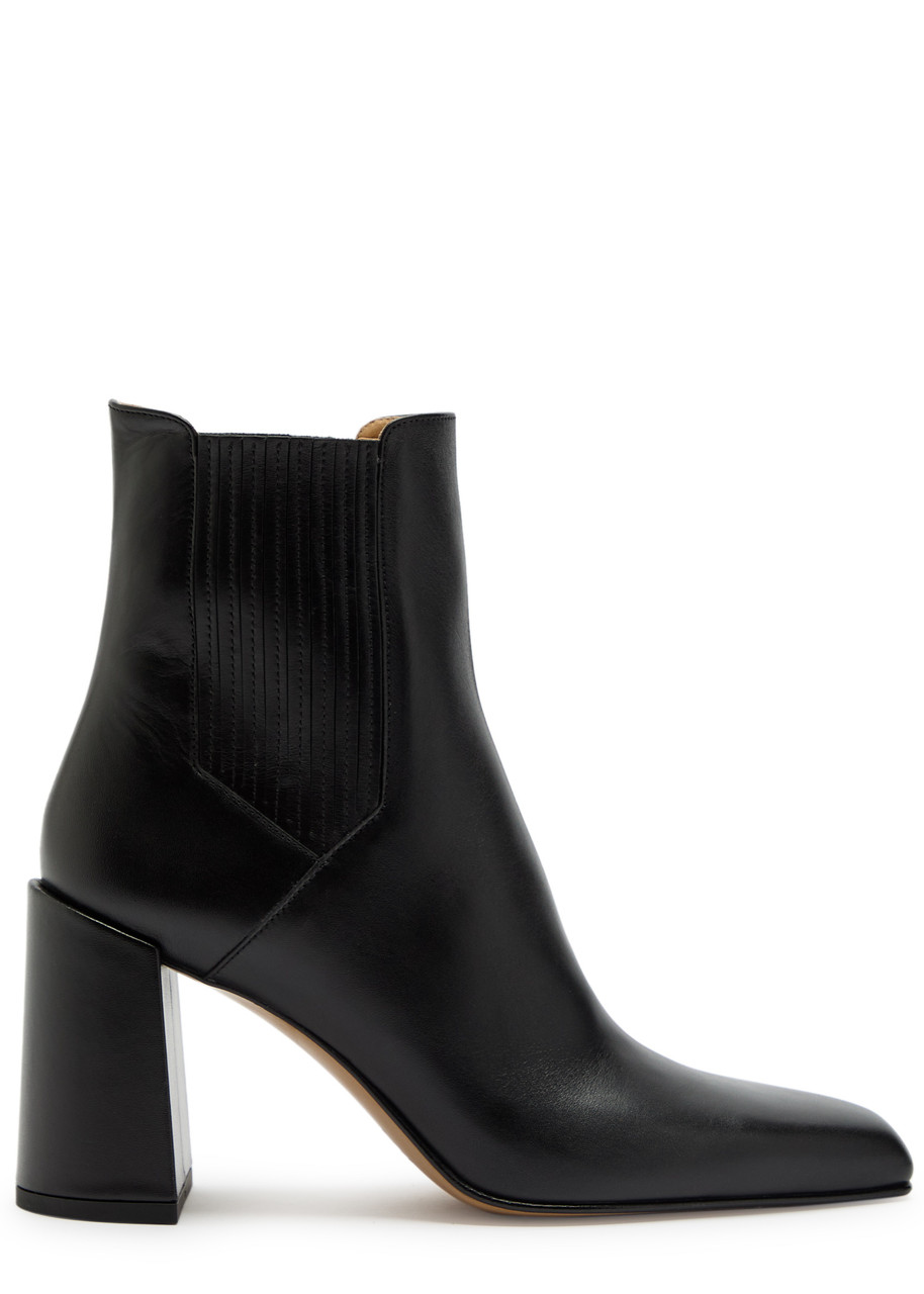 Gabriela Hearst Luke 70 Leather Ankle Boots In Black