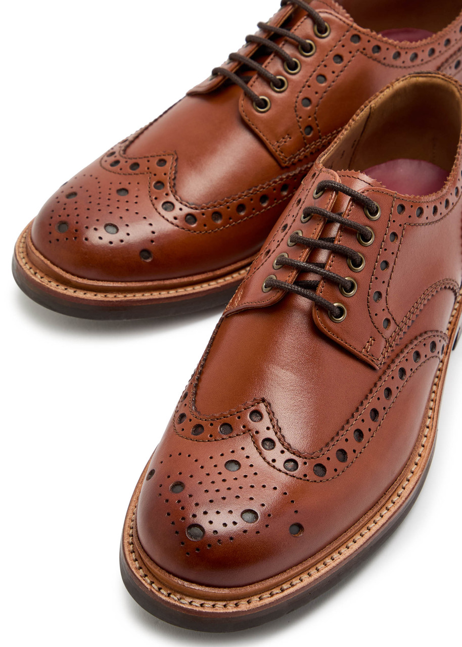  Grenson Archie Leather Brogues - Tan - 6 (it40 / Uk6) 