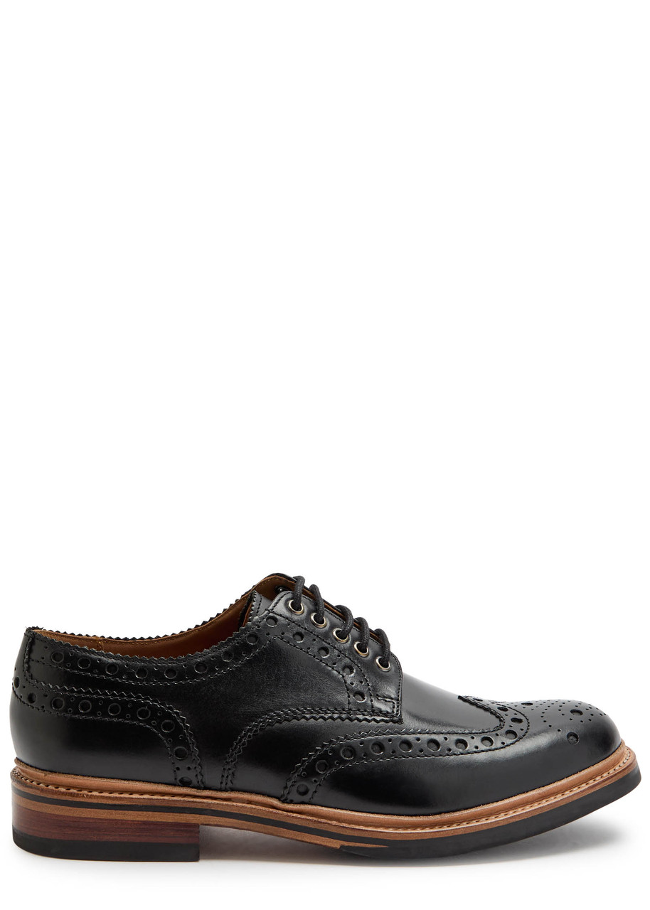 Grenson Archie Leather Brogues In Black