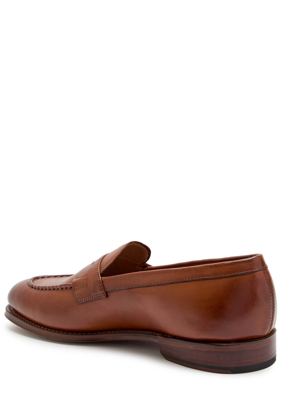 Grenson Lloyd Leather Penny Loafers In Brown