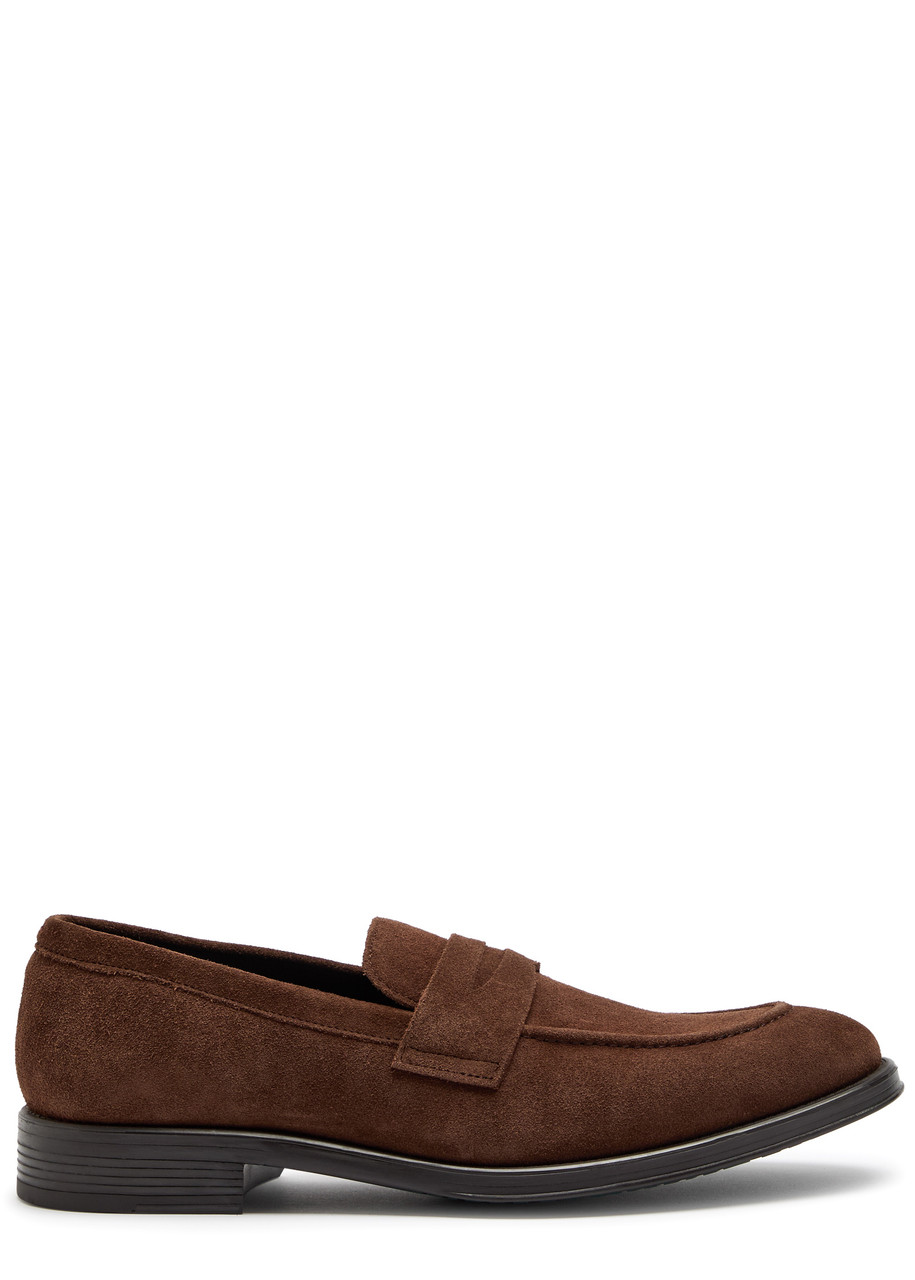 Paul Smith Pierce Mens Suede Loafers In Brown