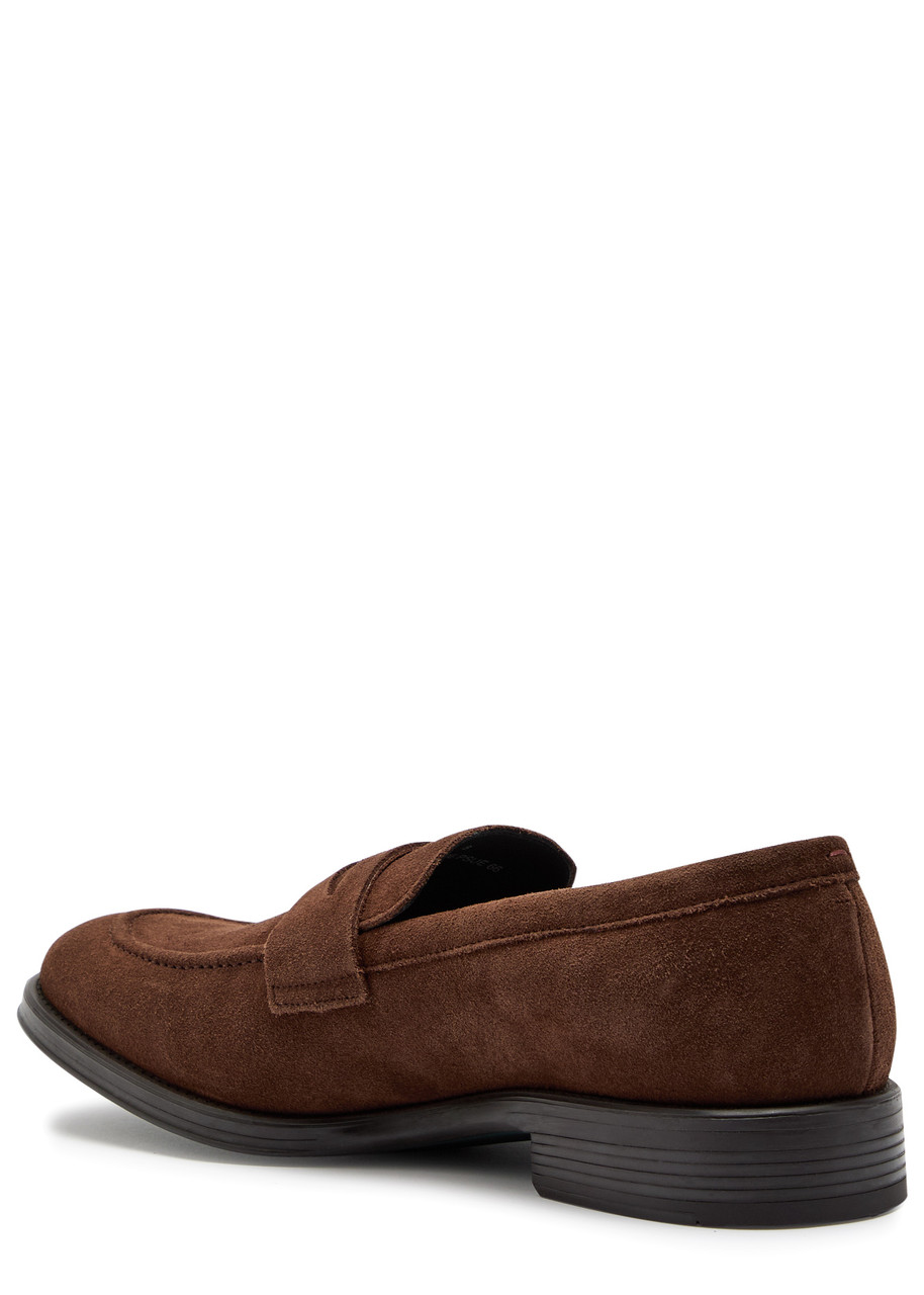 Paul Smith Pierce Mens Suede Loafers In Brown