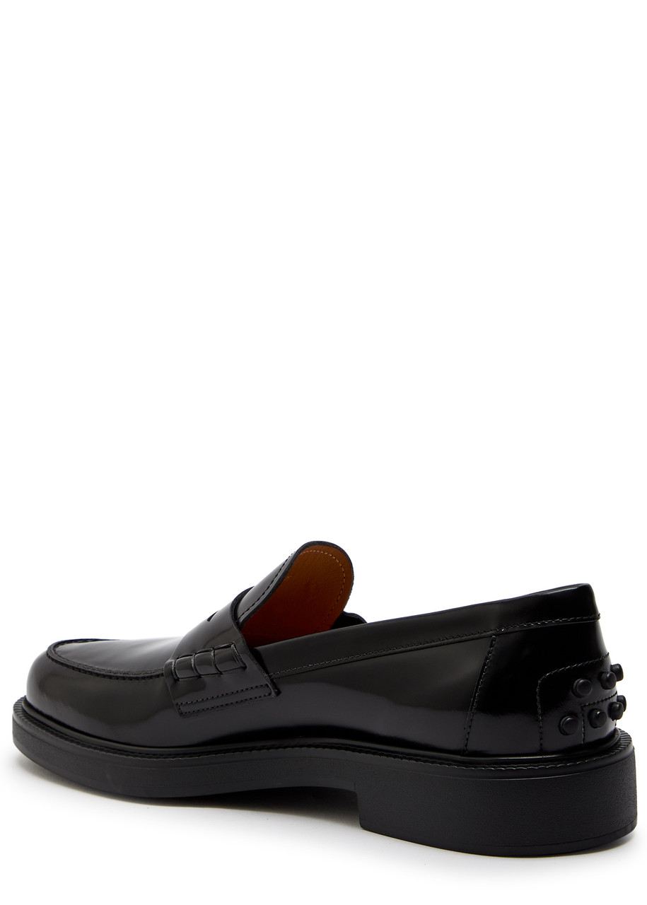 Tod's Tods Gomma Patent Leather Loafers In Black